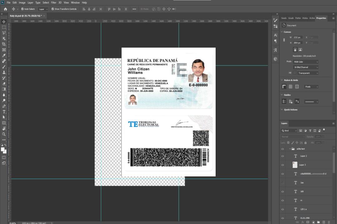 Permis de séjour au PANAMA template